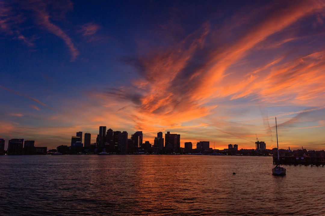 Boston skyline at dusk