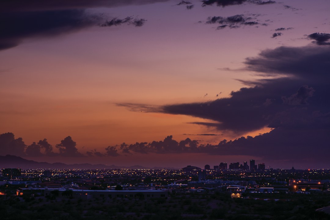 Phoenix skyline at dusk